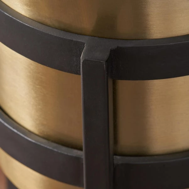 Brass & Black Metal Plant Pot & Stand 10 Brass & Black Metal Plant Pot & Stand - Image 8