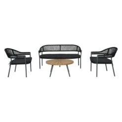 Pacific Lifestyle Bazel Outdoor Seating Set -Gardens and Outdoors 30984369 alt05
