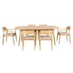 Pacific Lifestyle Salita Outdoor 6 Seater Dining Set -Gardens and Outdoors 30984373 alt04