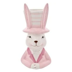Eggs-traordinary Gift Co. Bunny In Top Hat Plant Pot -Gardens and Outdoors 30984550 alt01