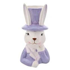 Eggs-traordinary Gift Co. Bunny In Top Hat Plant Pot -Gardens and Outdoors 30984638 alt01