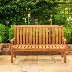 Beeley Medium Outdoor Bench -Gardens and Outdoors 30987767 alt05